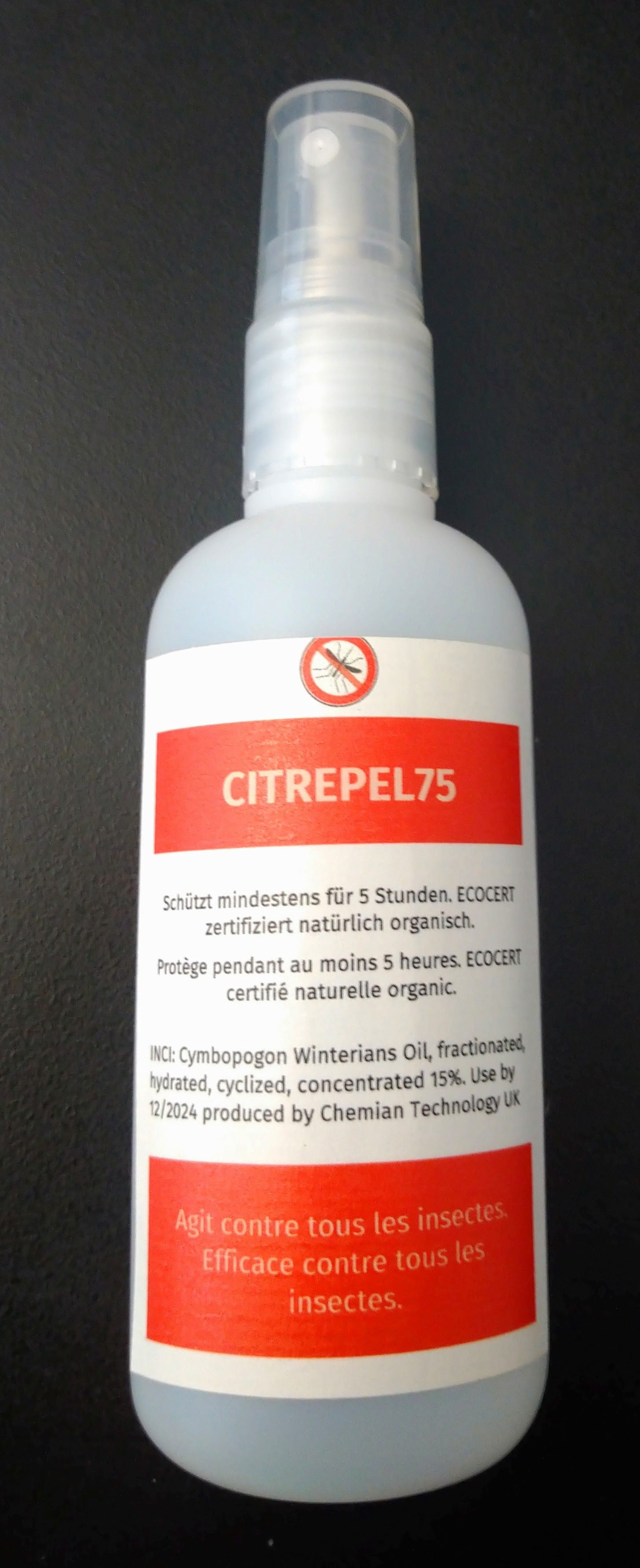 Insektenschutz für 5 Stunden Schutz CITREPEL 75 ECOCERT, 100ml