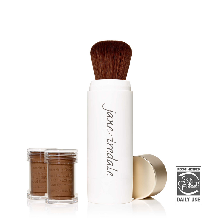 Mahogany, Amazing Base pinceau rechargeable SPF15 incl. 2 cartouches 