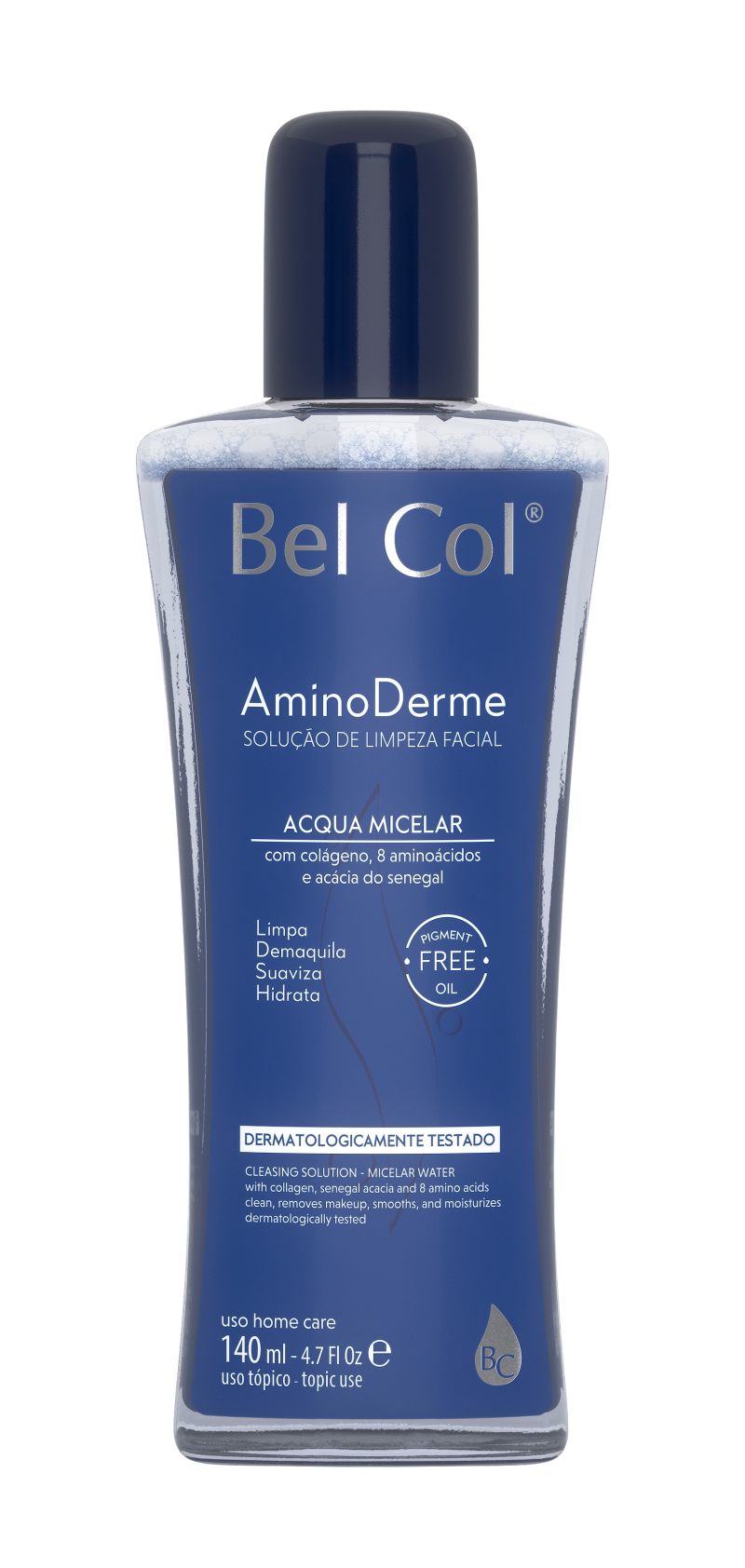 Milder Abschminkreiniger mit Milchsäure Amino Derme Aqua Micelar 140ml  BelCol