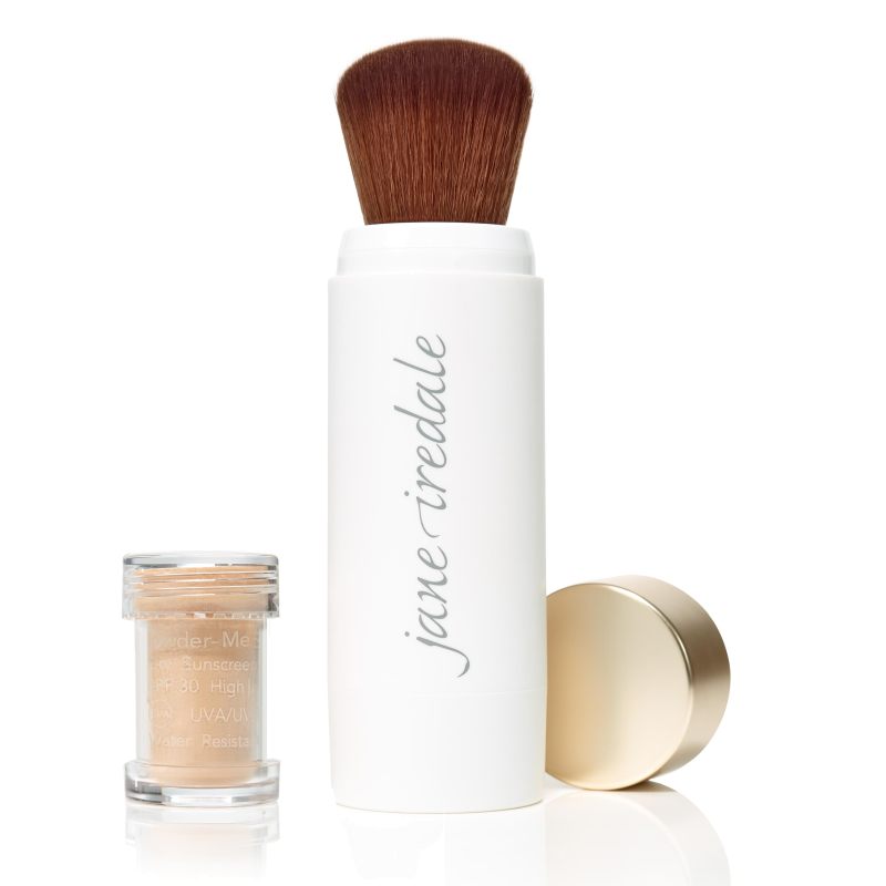 TESTER Nude, Powder-Me Refillable Brush PLUS 1Refill Dry Sunscreen SPF30